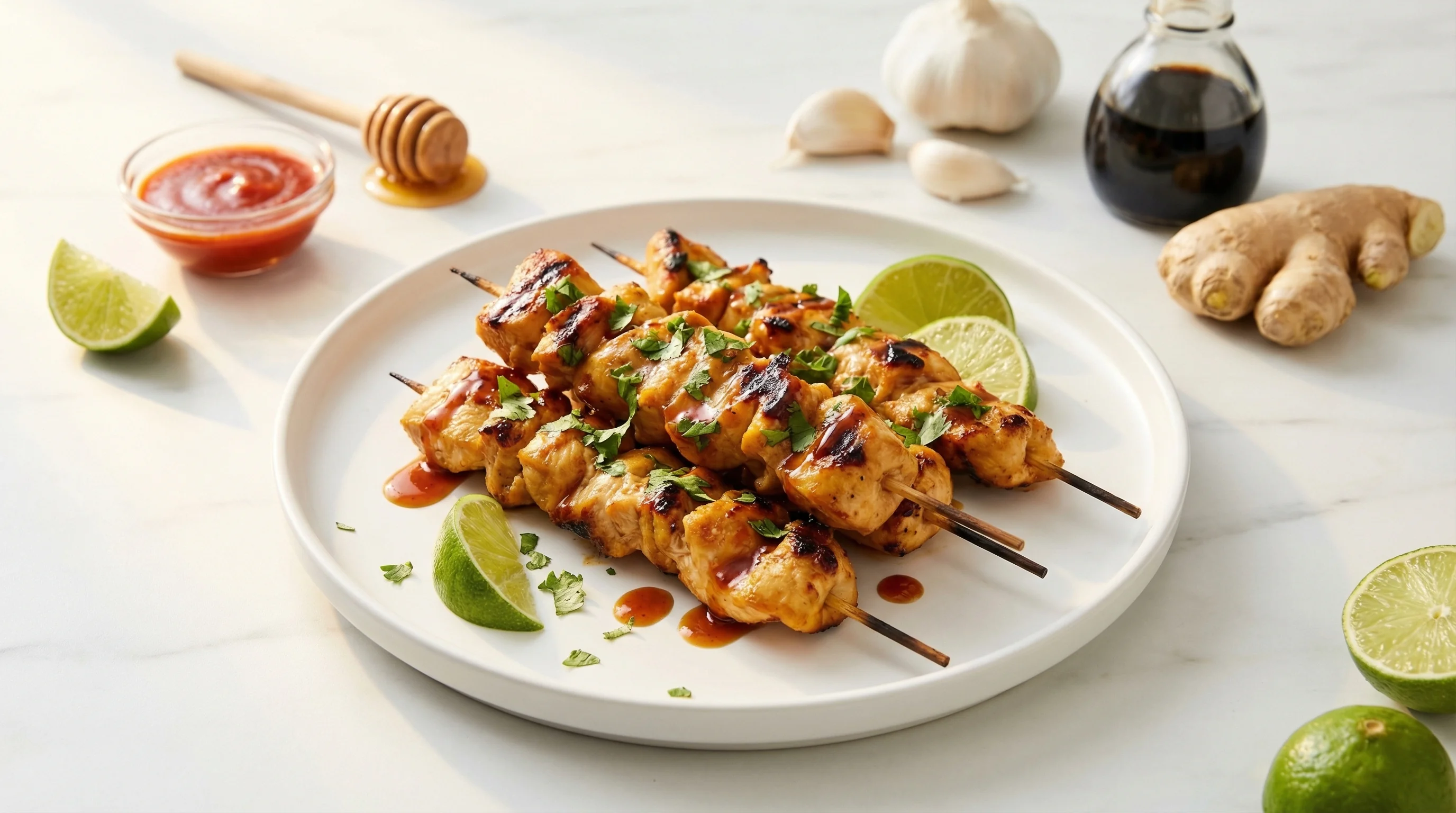 Air Fryer Chicken Skewers with Low-GI Marinade - Low Glycemic Recipe