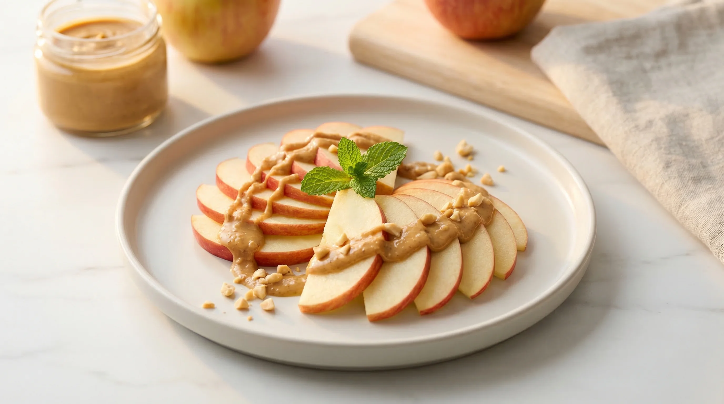 Apple Slices with Peanut Butter - Low Glycemic Recipe
