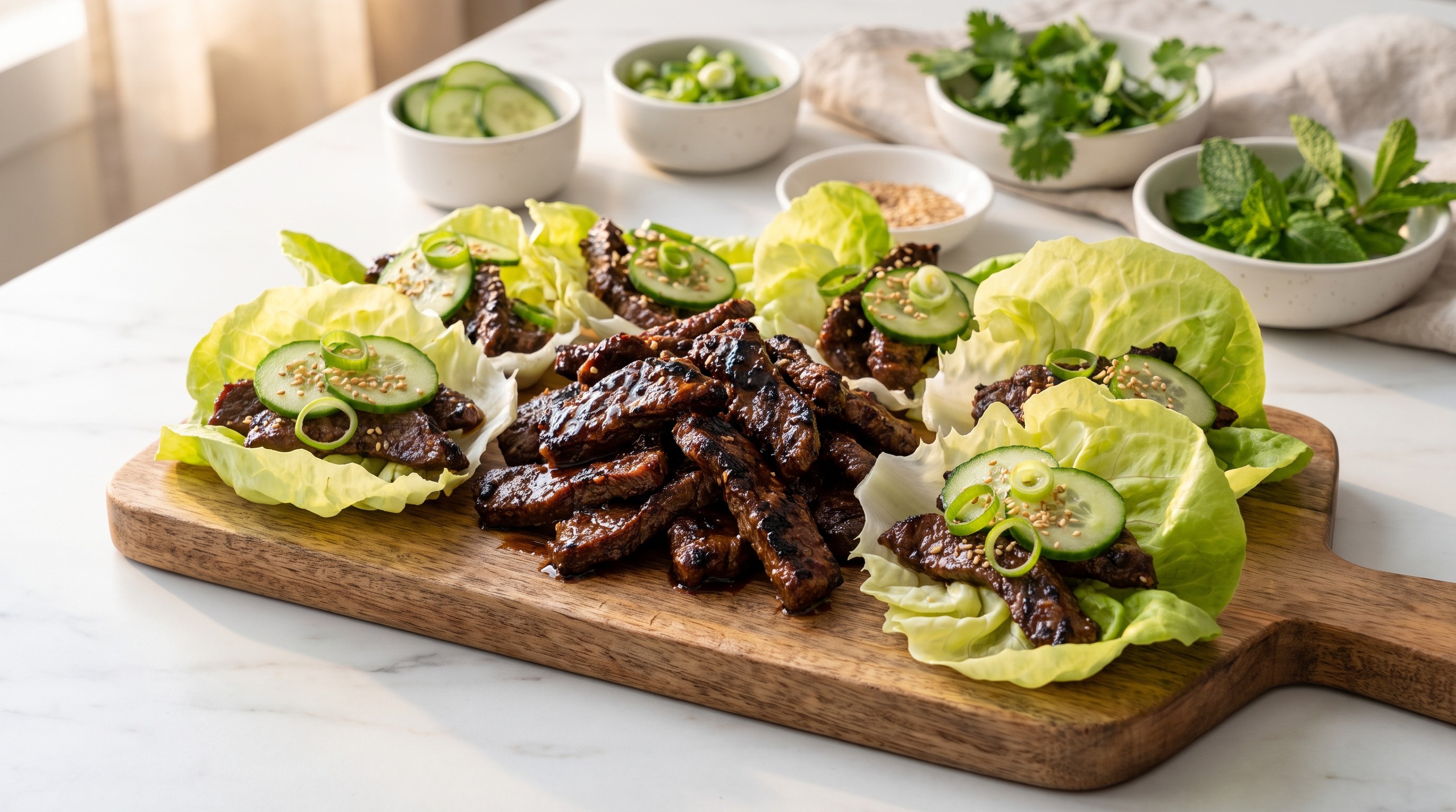 Bulgogi Lettuce Wraps - Low Glycemic Recipe