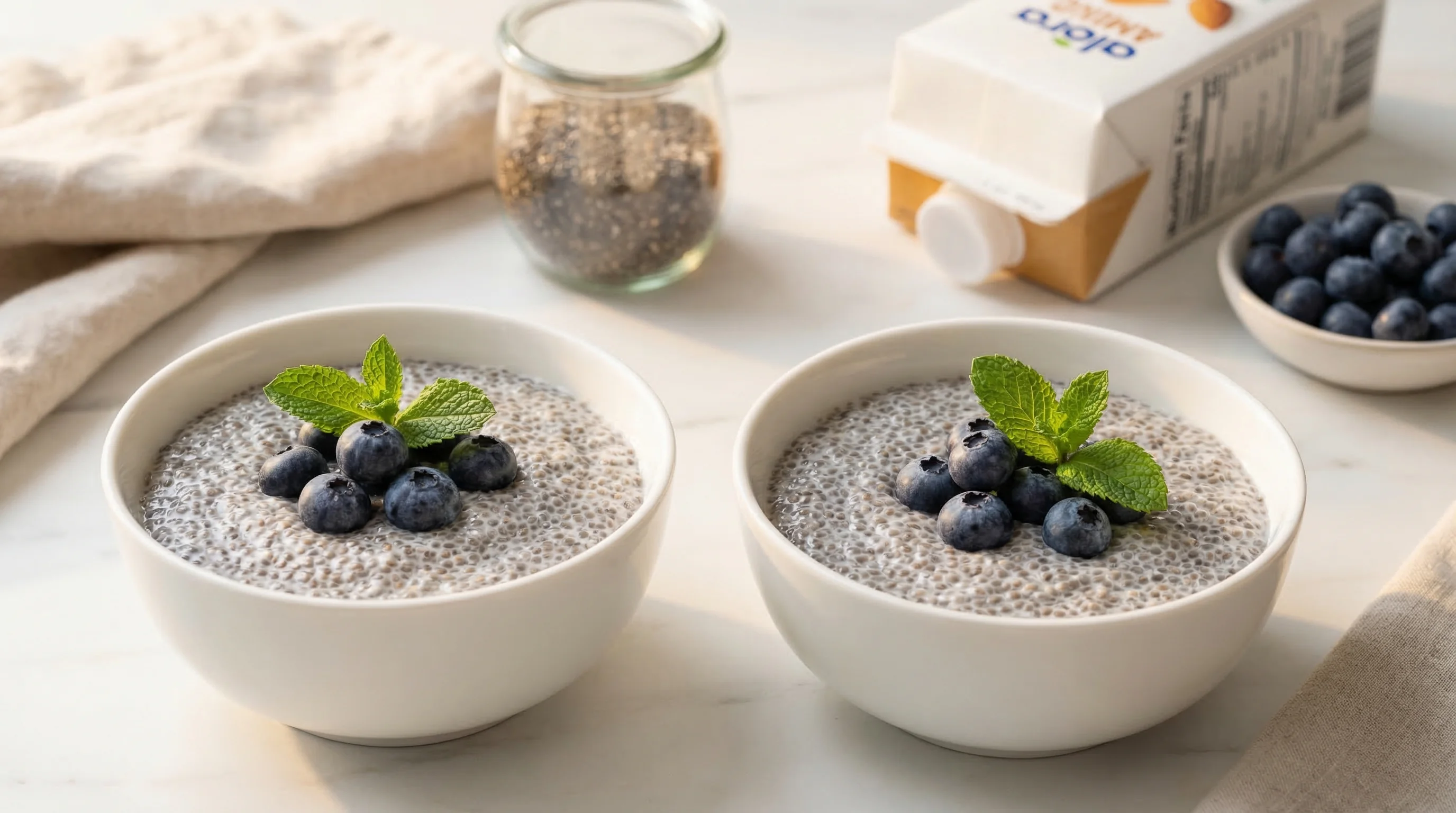 Low-Glycemic Chia Seed Pudding with Blueberries - Low Glycemic Recipe