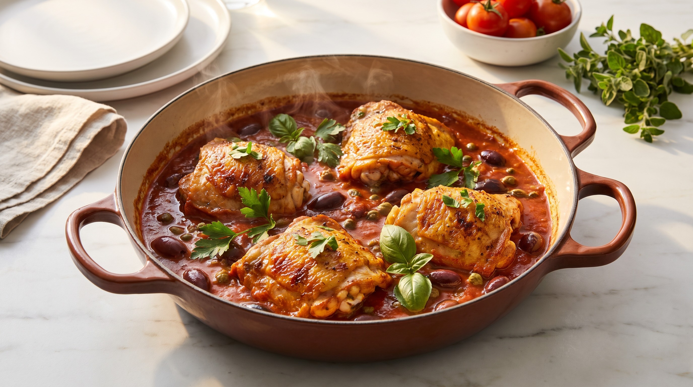 Kylling Cacciatore - Lavglykemisk Oppskrift