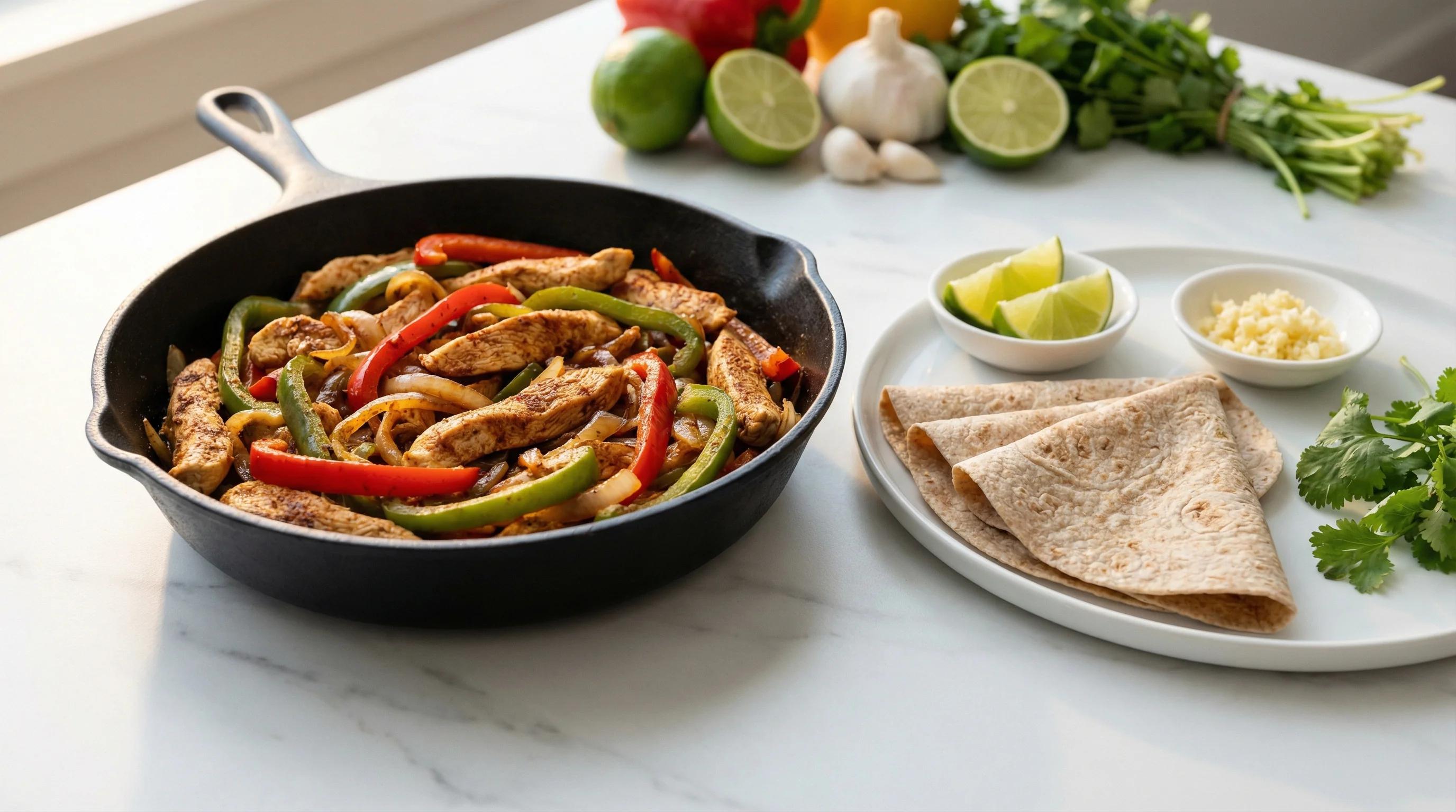 Low-Glycemic Chicken Fajitas with Whole Wheat Tortillas - Low Glycemic Recipe