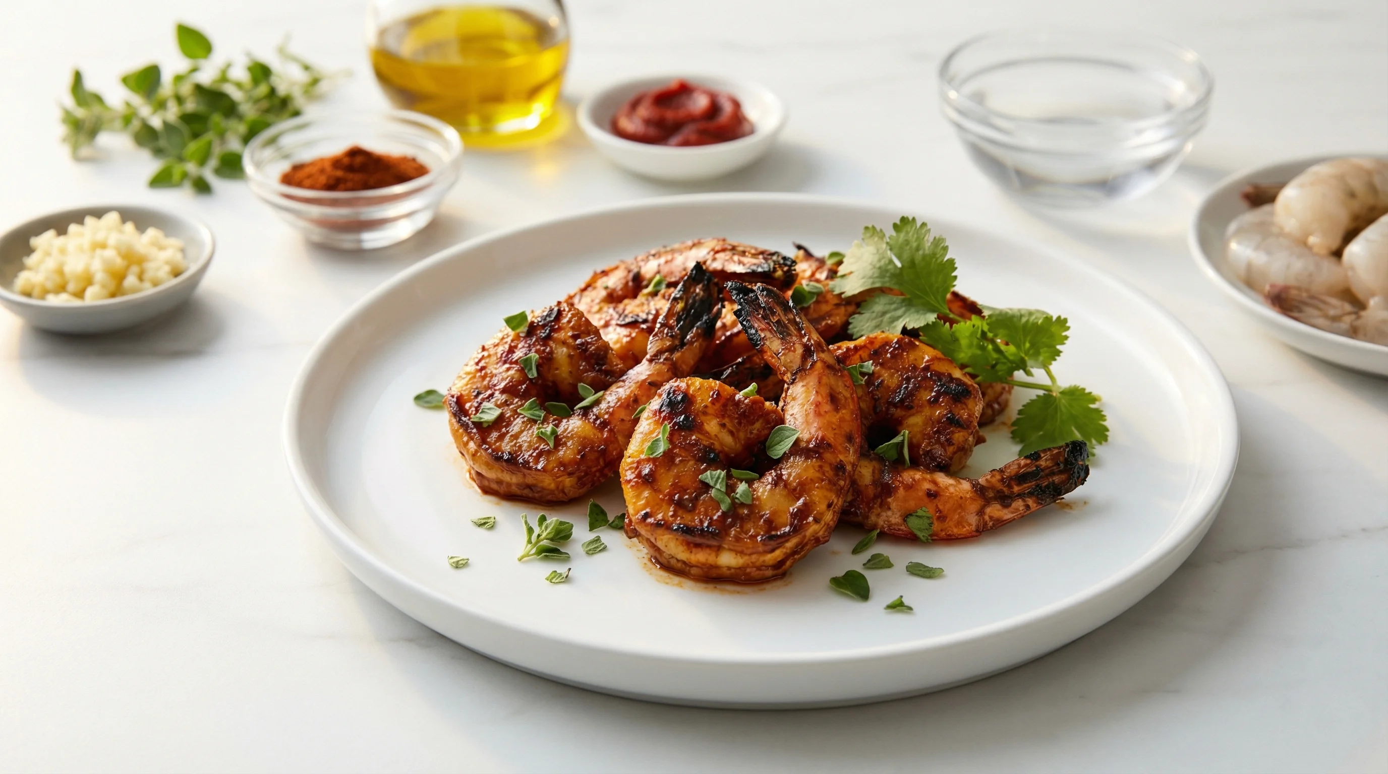 Smoky Chipotle Grilled Shrimp with Herb Marinade - Low Glycemic Recipe
