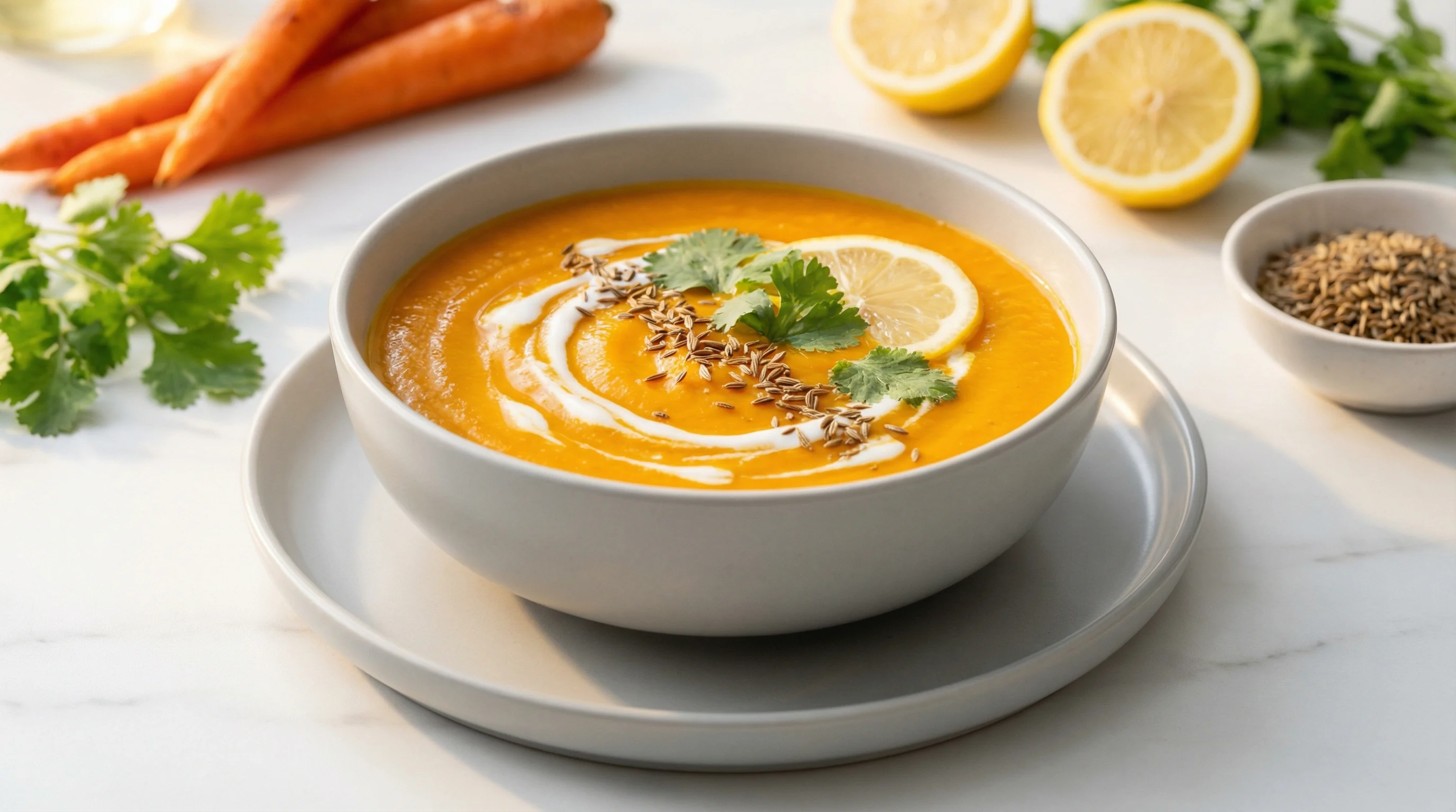 Blood Sugar-Friendly Roasted Carrot Soup with Cumin - Low Glycemic Recipe