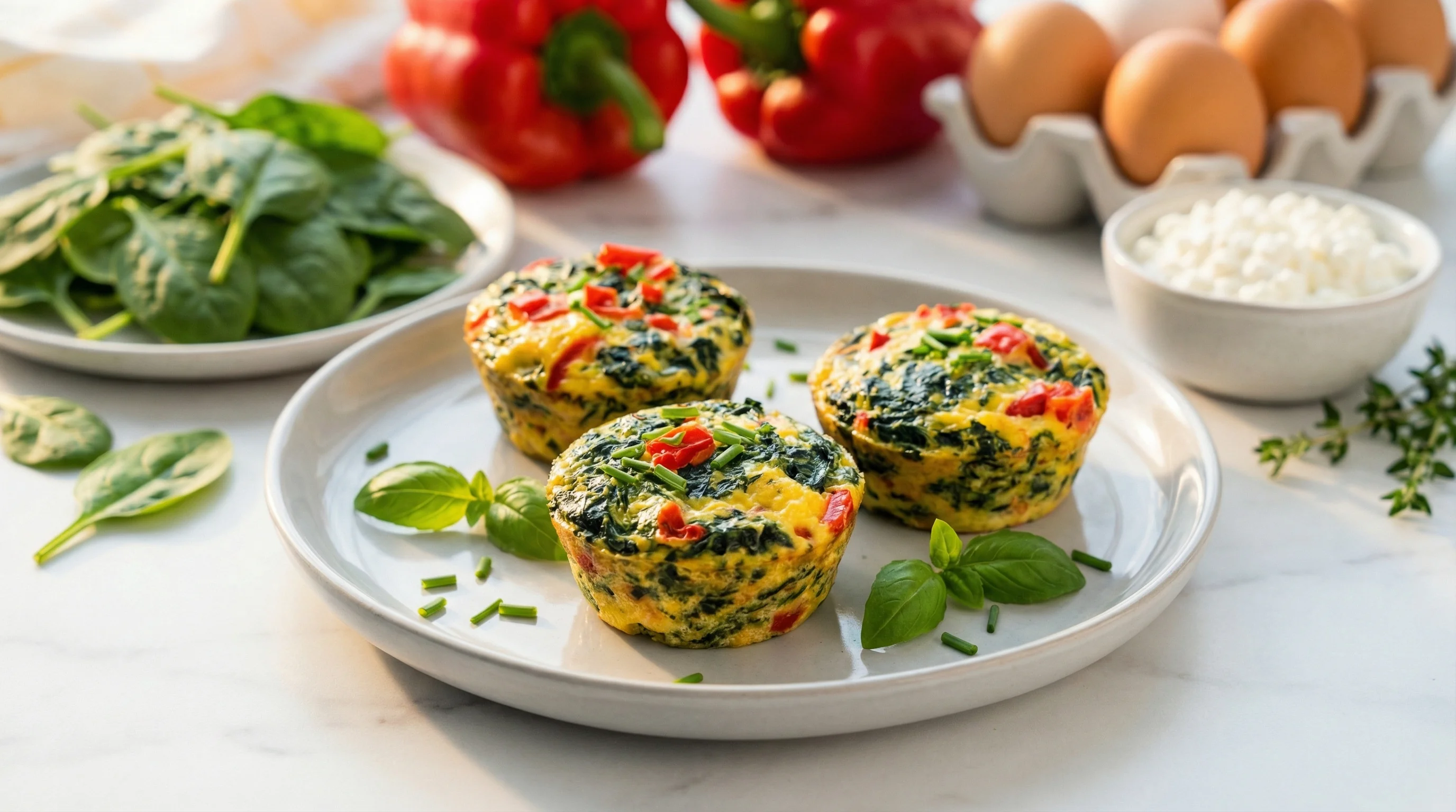 Low-Glycemic Spinach and Cottage Cheese Egg Muffins - Low Glycemic Recipe
