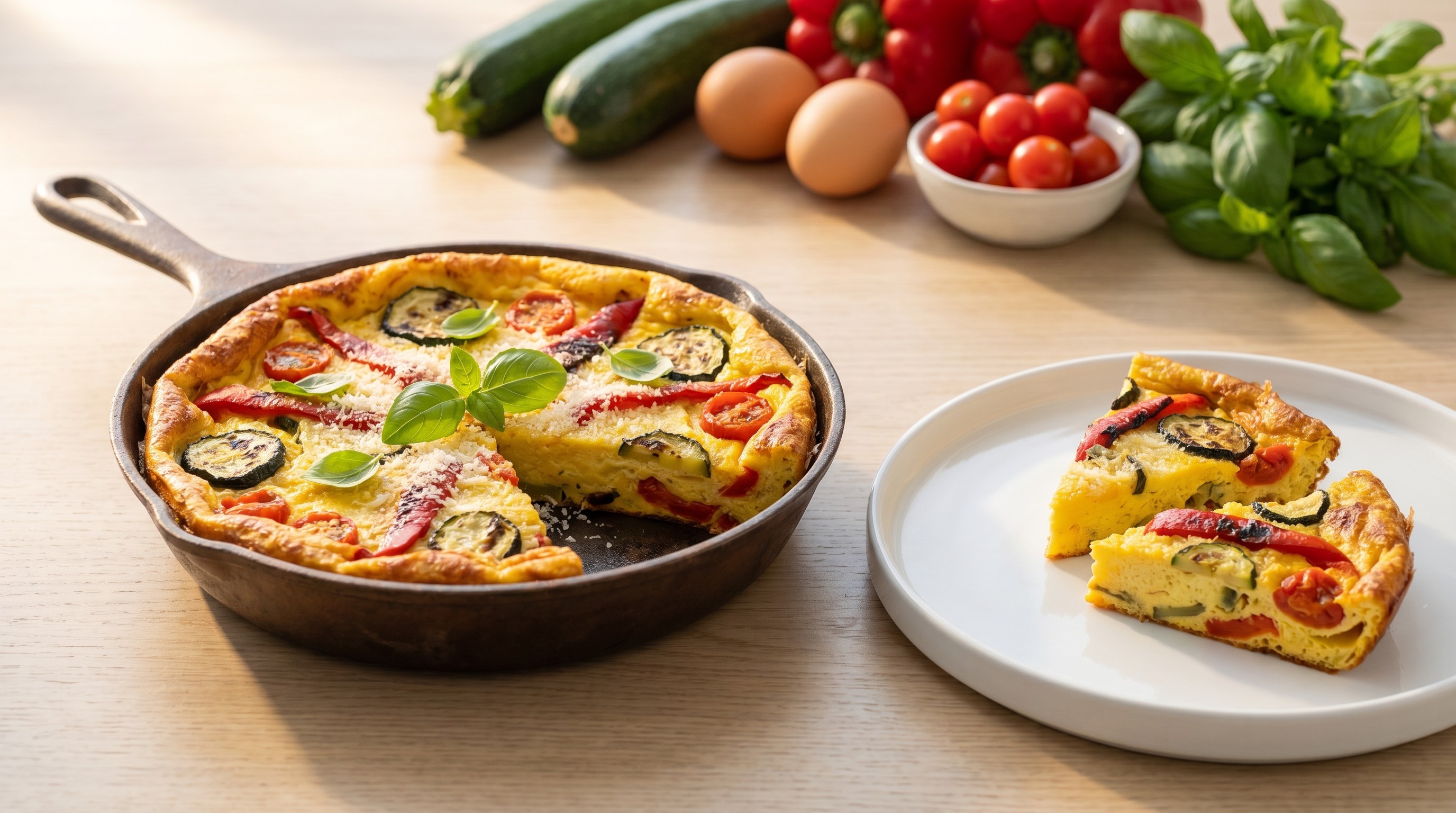 Frittata al Forno con Verdure (Italienische Ofen-Frittata mit Gemüse) - Niedrig-glykämisches Rezept