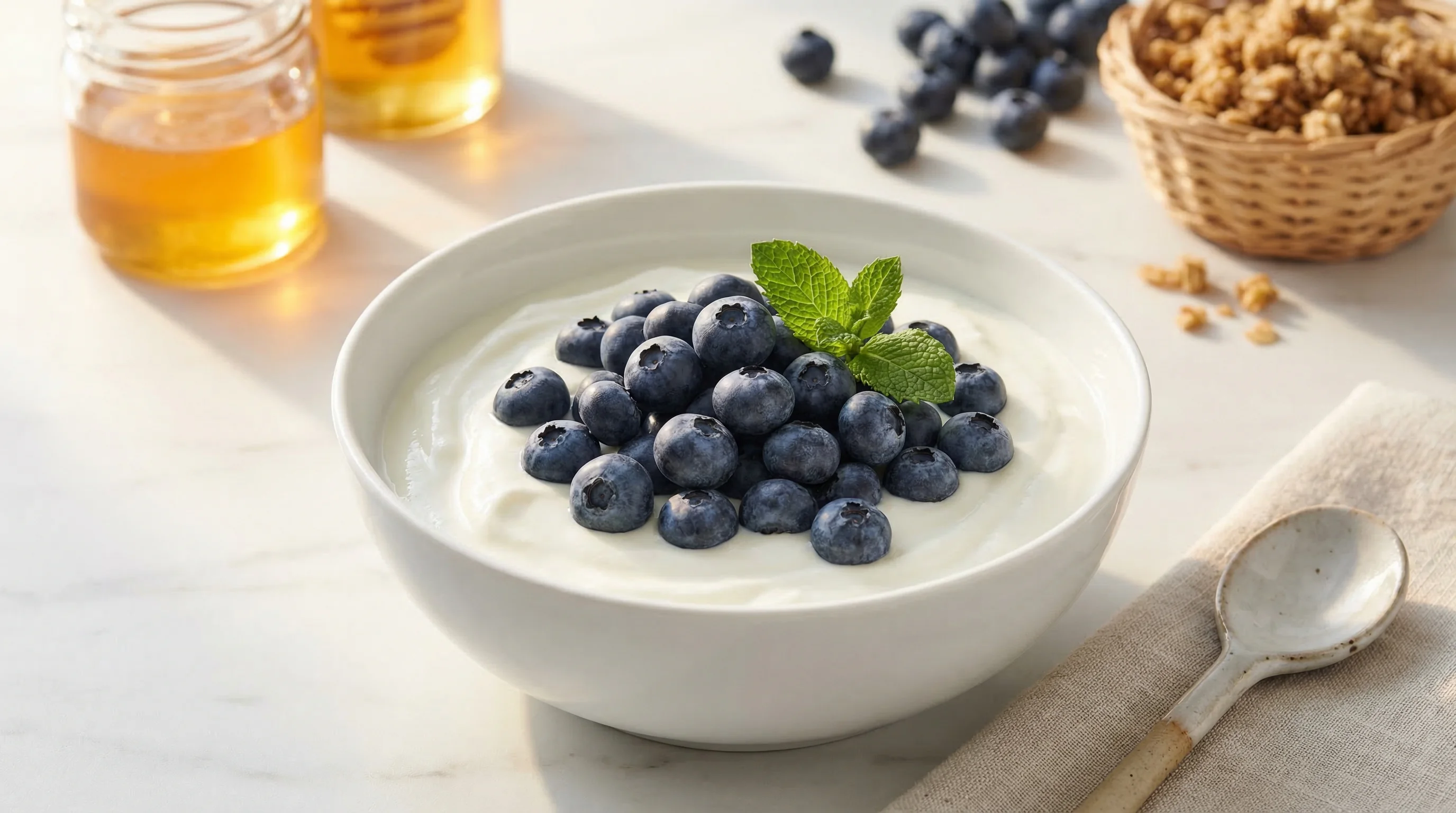 Greek Yogurt with Blueberries - Low Glycemic Recipe