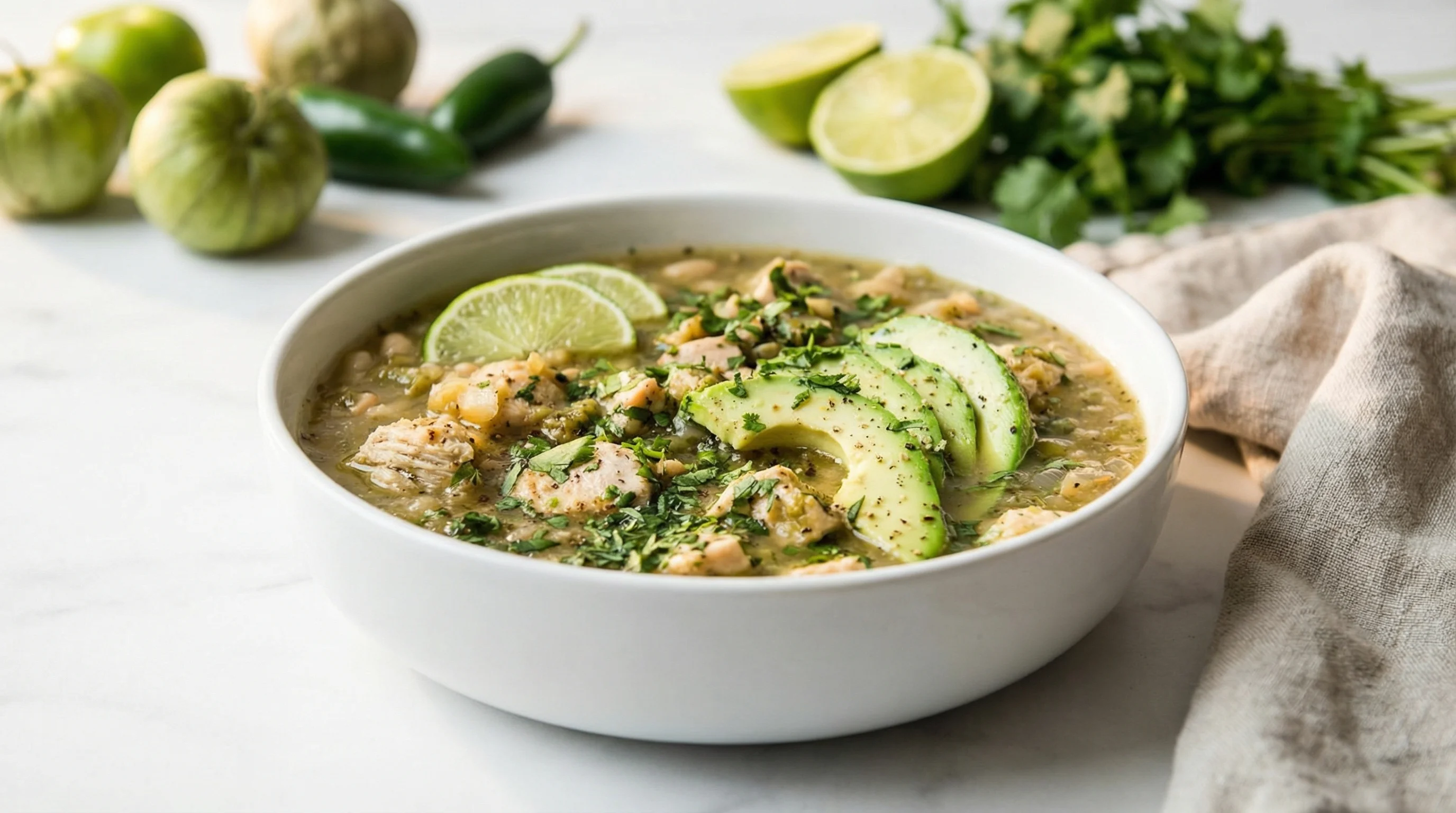 Low-Glycemic Green Chicken Chili with White Beans - Low Glycemic Recipe