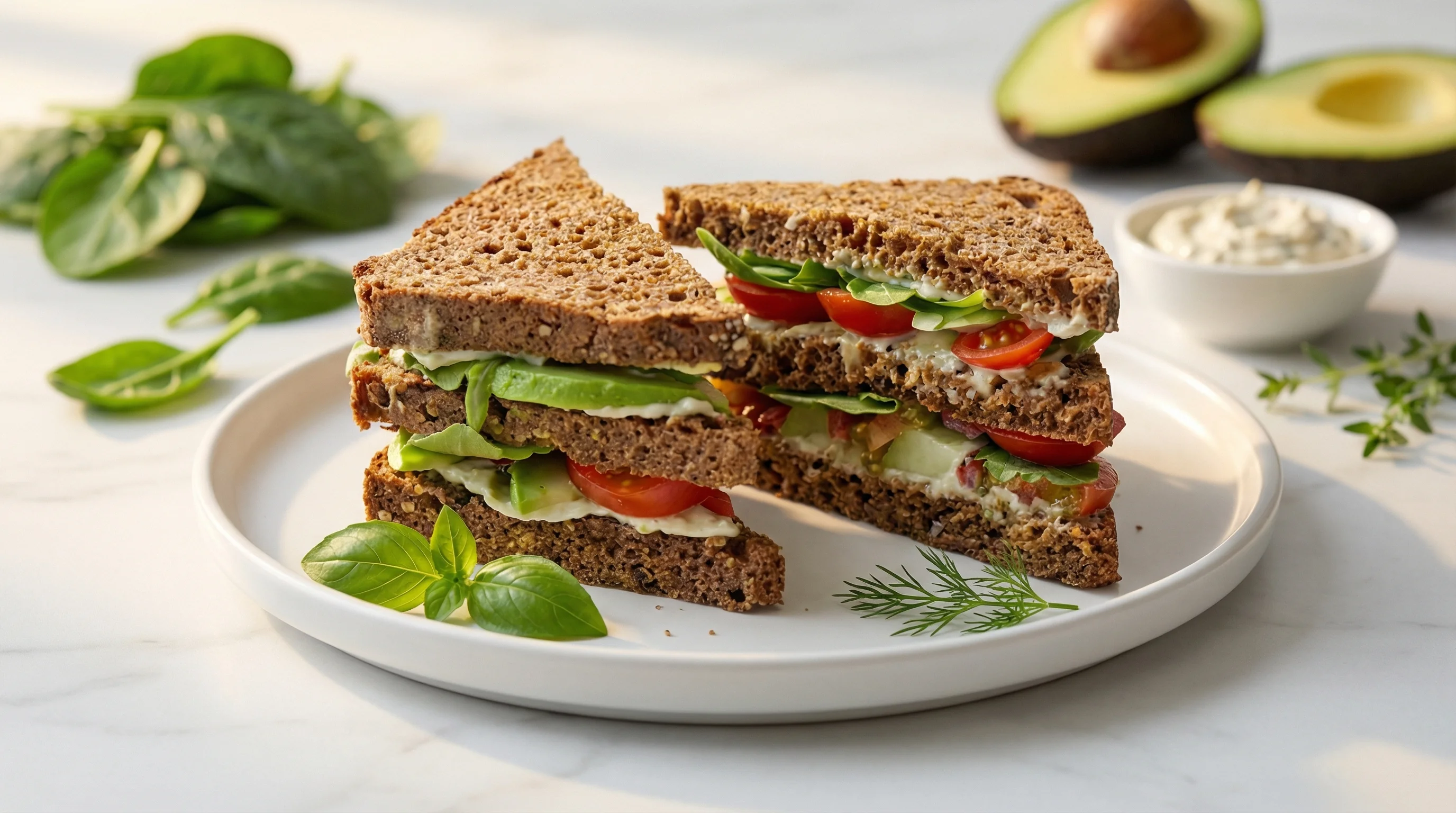 Low-Glycemic Green Club Sandwich - Low Glycemic Recipe