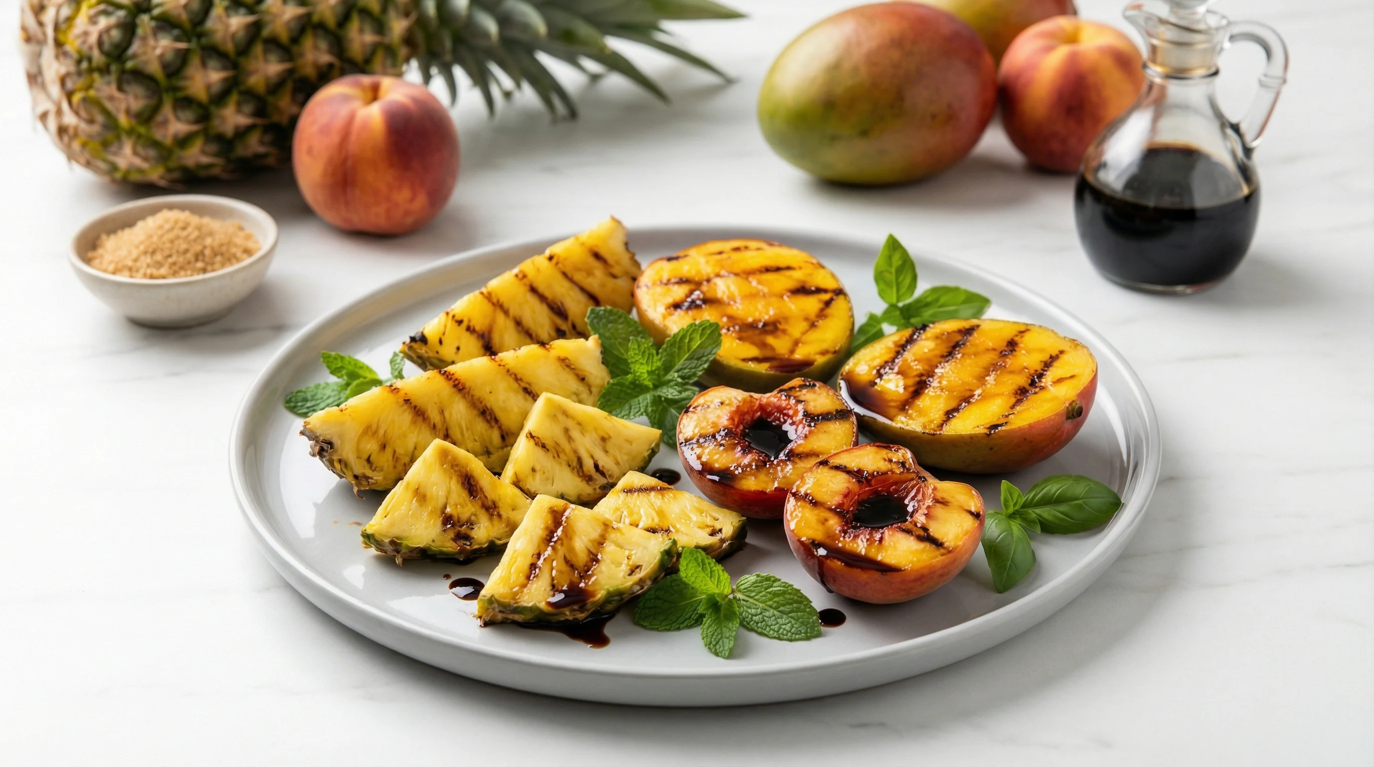 Caramelized Grilled Stone Fruit with Balsamic Reduction - Low Glycemic Recipe