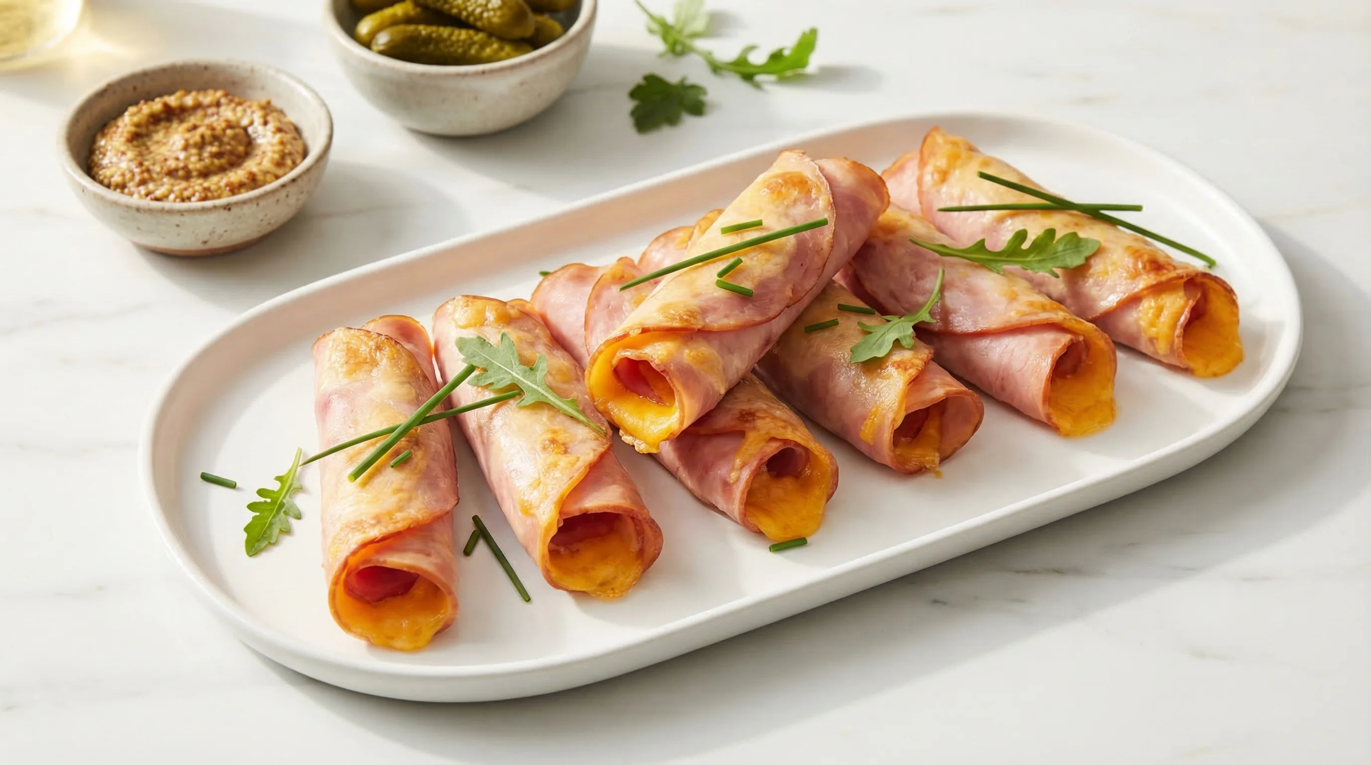 Ham & Cheese Roll-Ups - Low Glycemic Recipe