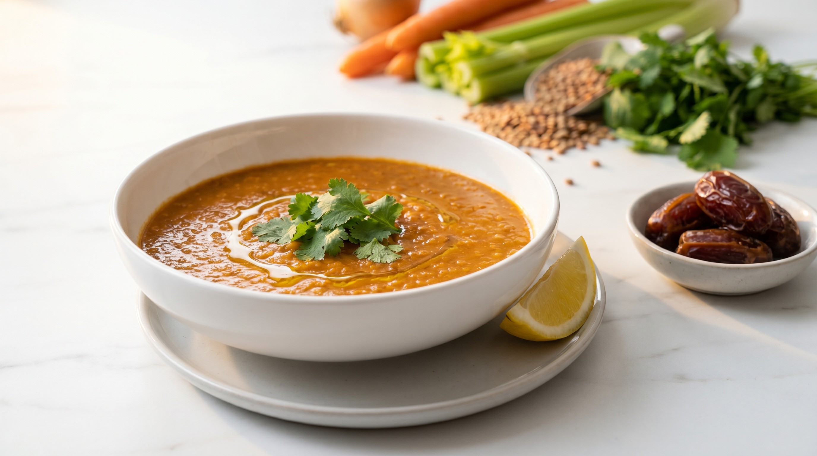 Harira (Marokkanische Linsen- und Kichererbsensuppe) – Rezept mit niedrigem glykämischen Index
