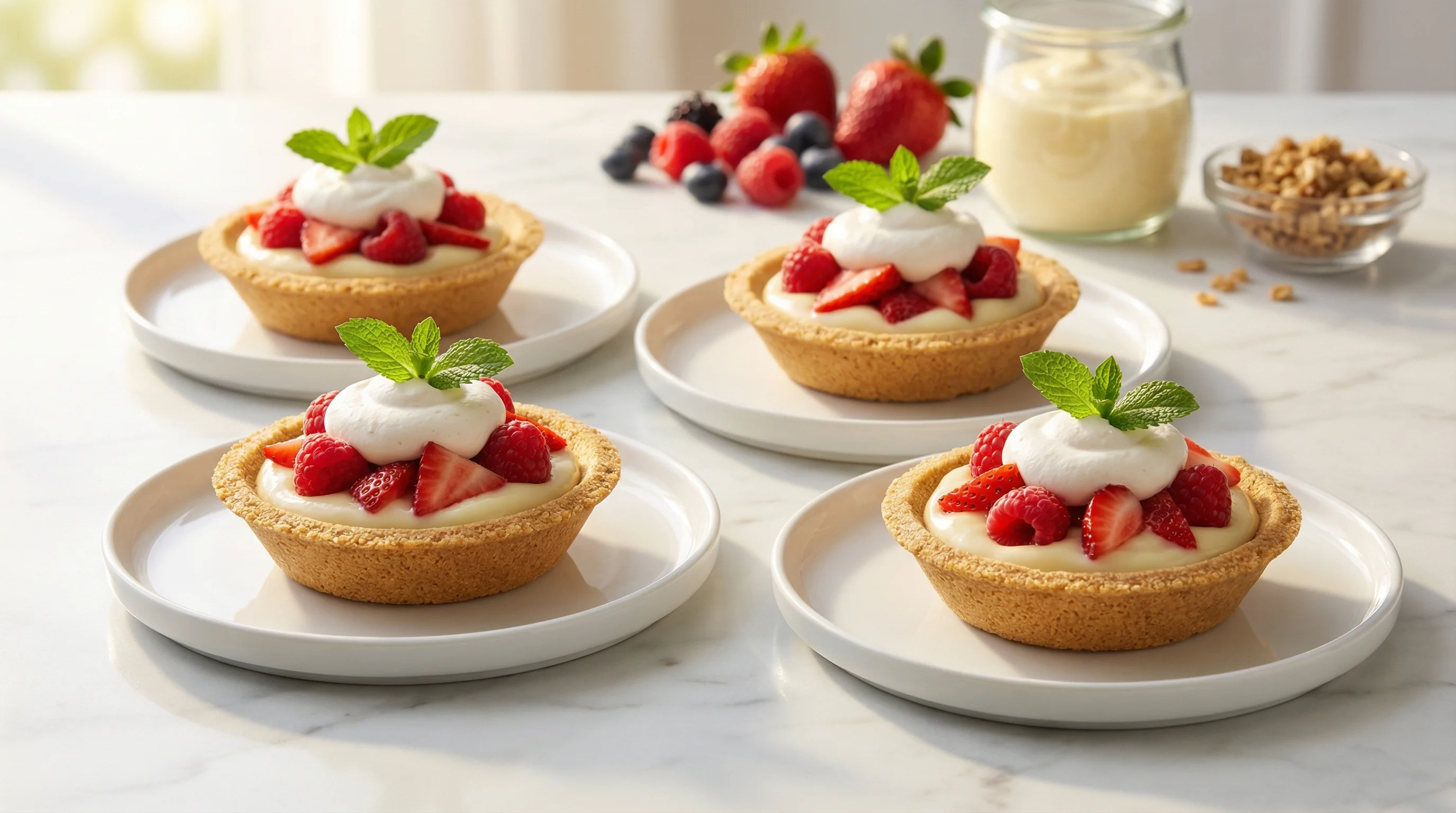 Low-Glycemic Individual Berry Parfait Pies - Low Glycemic Recipe