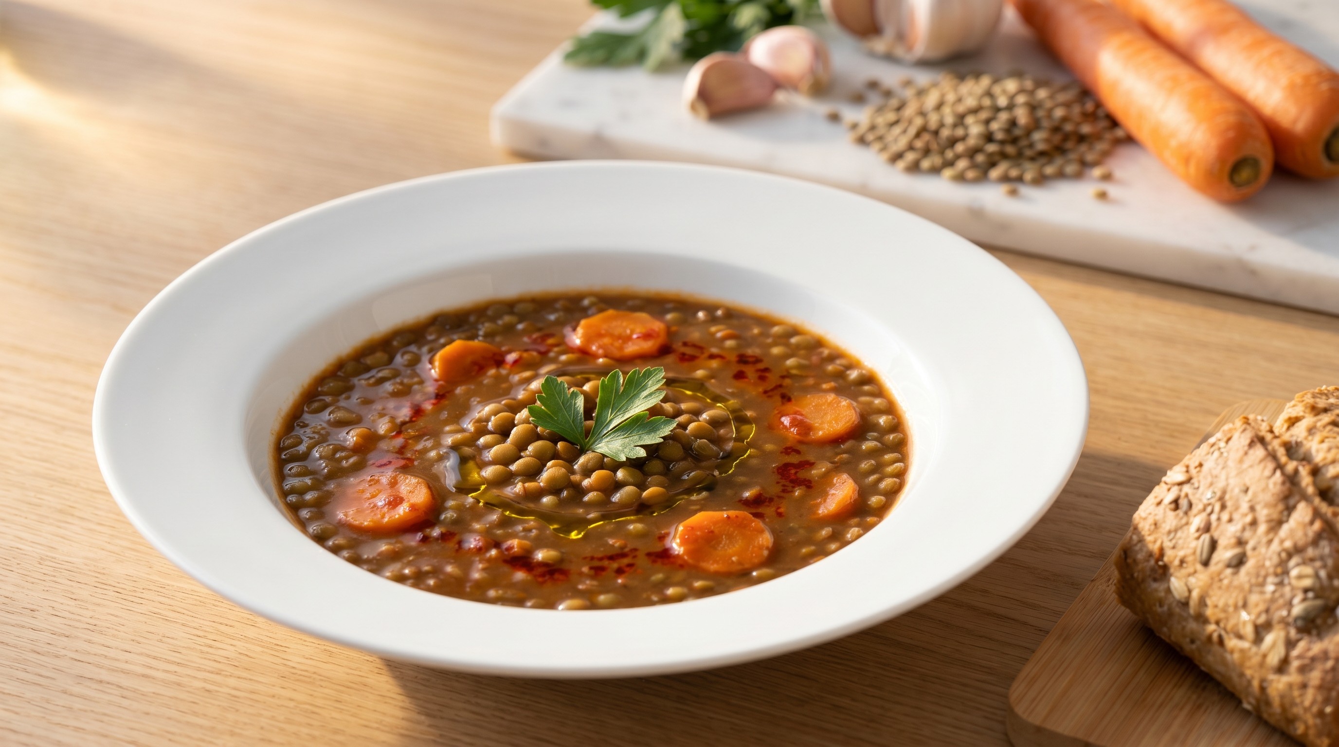 Lentejas Estofadas (Spanish Braised Lentils with Vegetables) - Low Glycemic Recipe