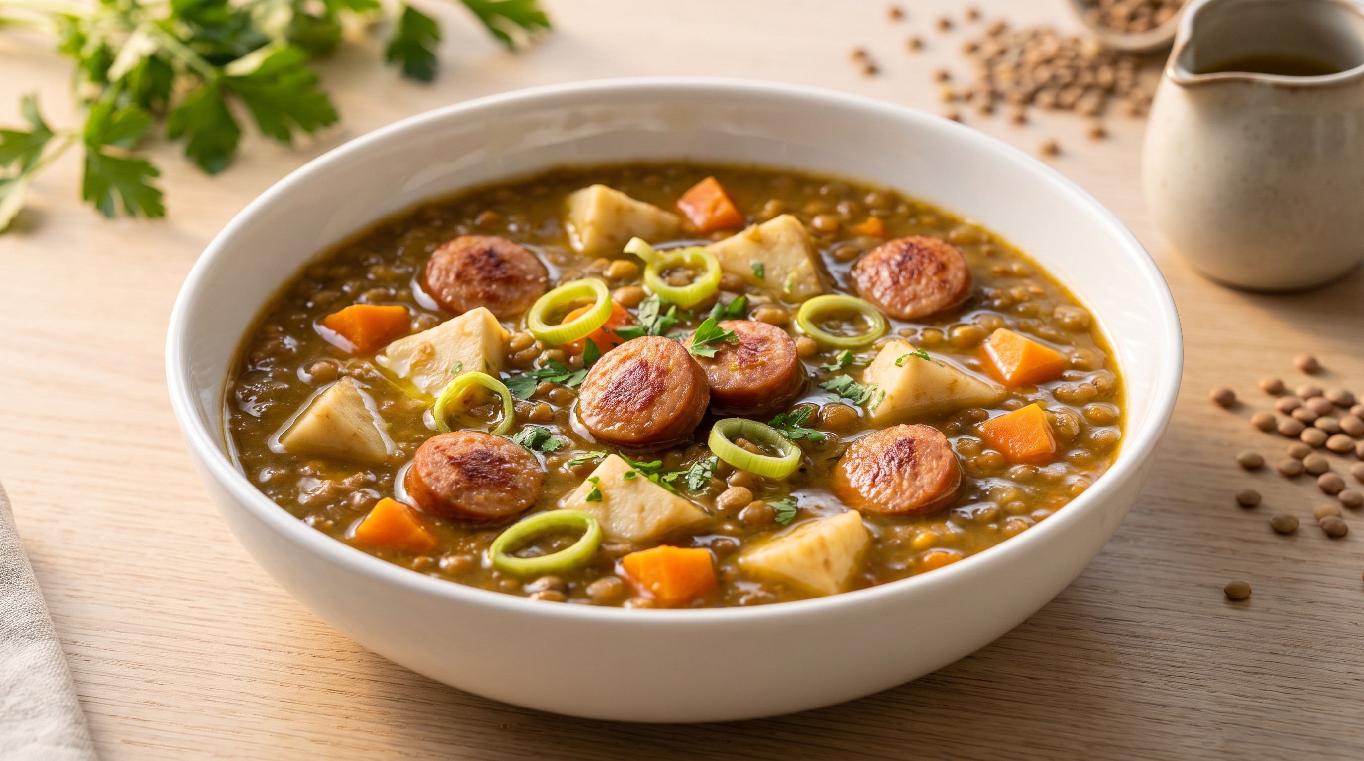 Nízkoglykemický Linseneintopf (Německý čočkový eintopf s celerem) - Nízkoglykemický recept