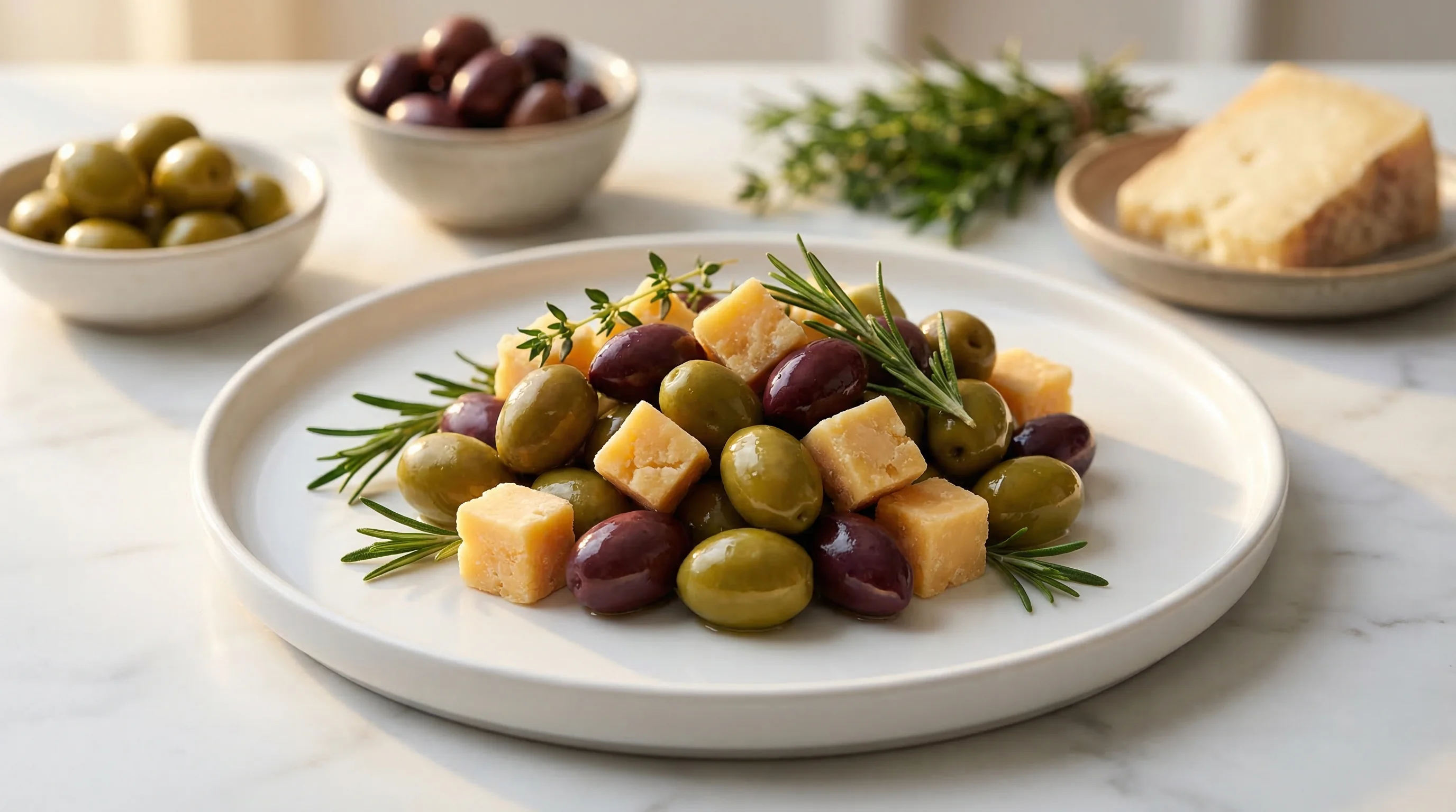 Low-Glycemic Olives with Cheese Cubes - Low Glycemic Recipe