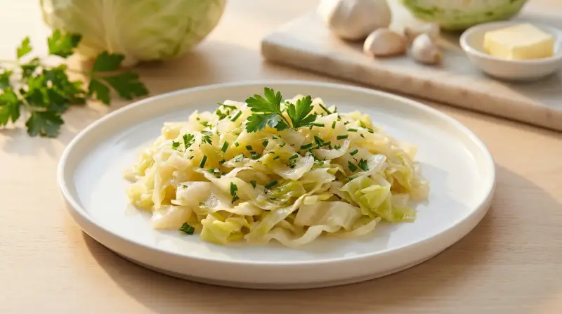 Low-Glycemic Butter-Braised Cabbage - Low Glycemic Recipe
