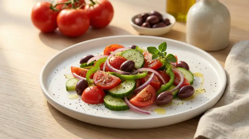 Mediterranean Low-Glycemic Greek Salad - Low Glycemic Recipe