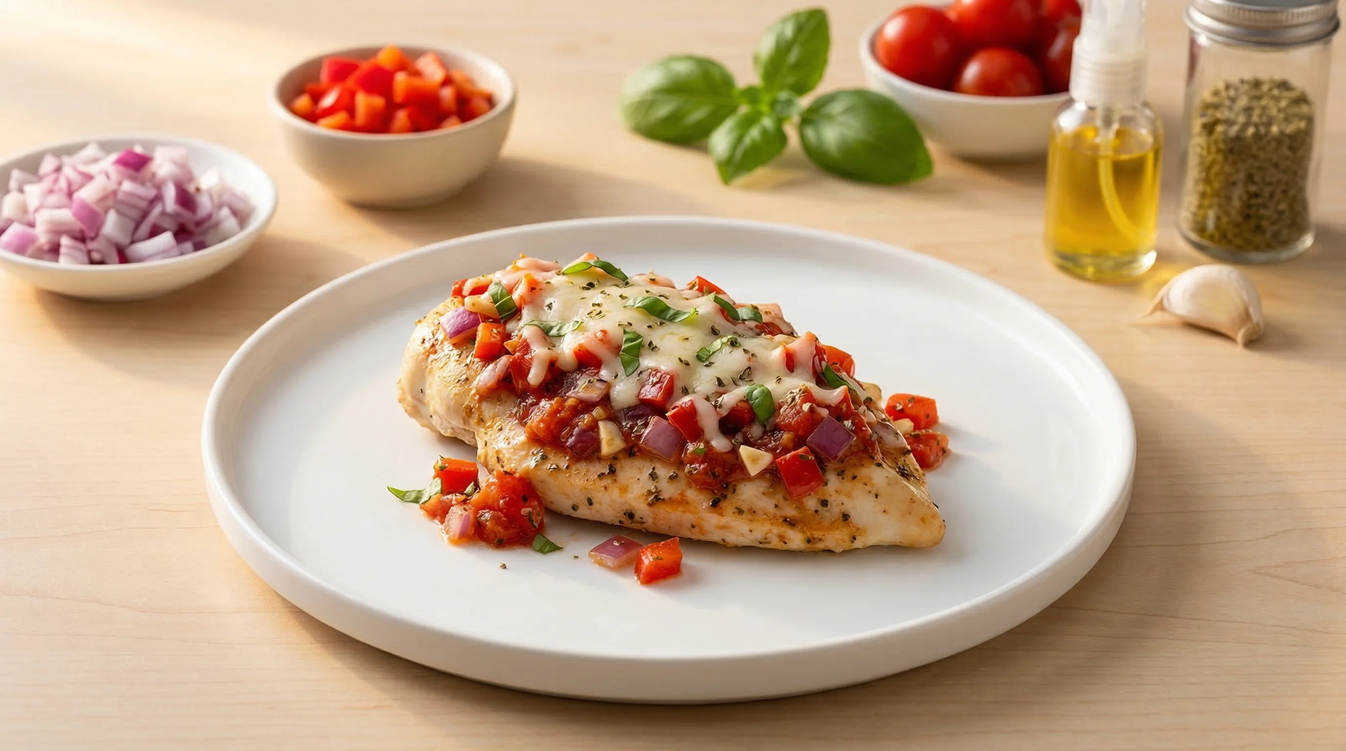 Low-Glycemic Pizza-Topped Chicken Breast - Low Glycemic Recipe