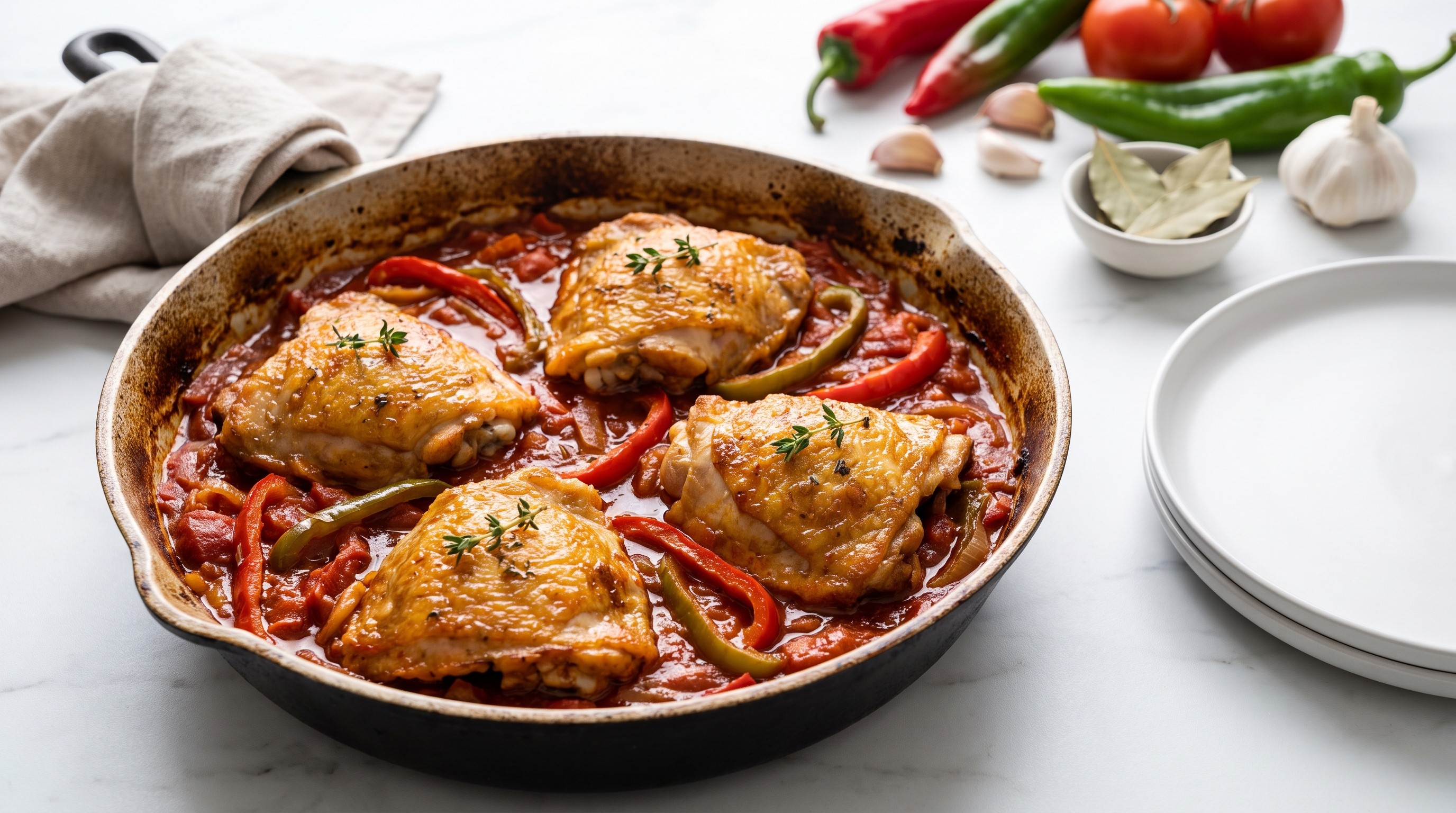 Poulet Basquaise - Low Glycemic Recipe