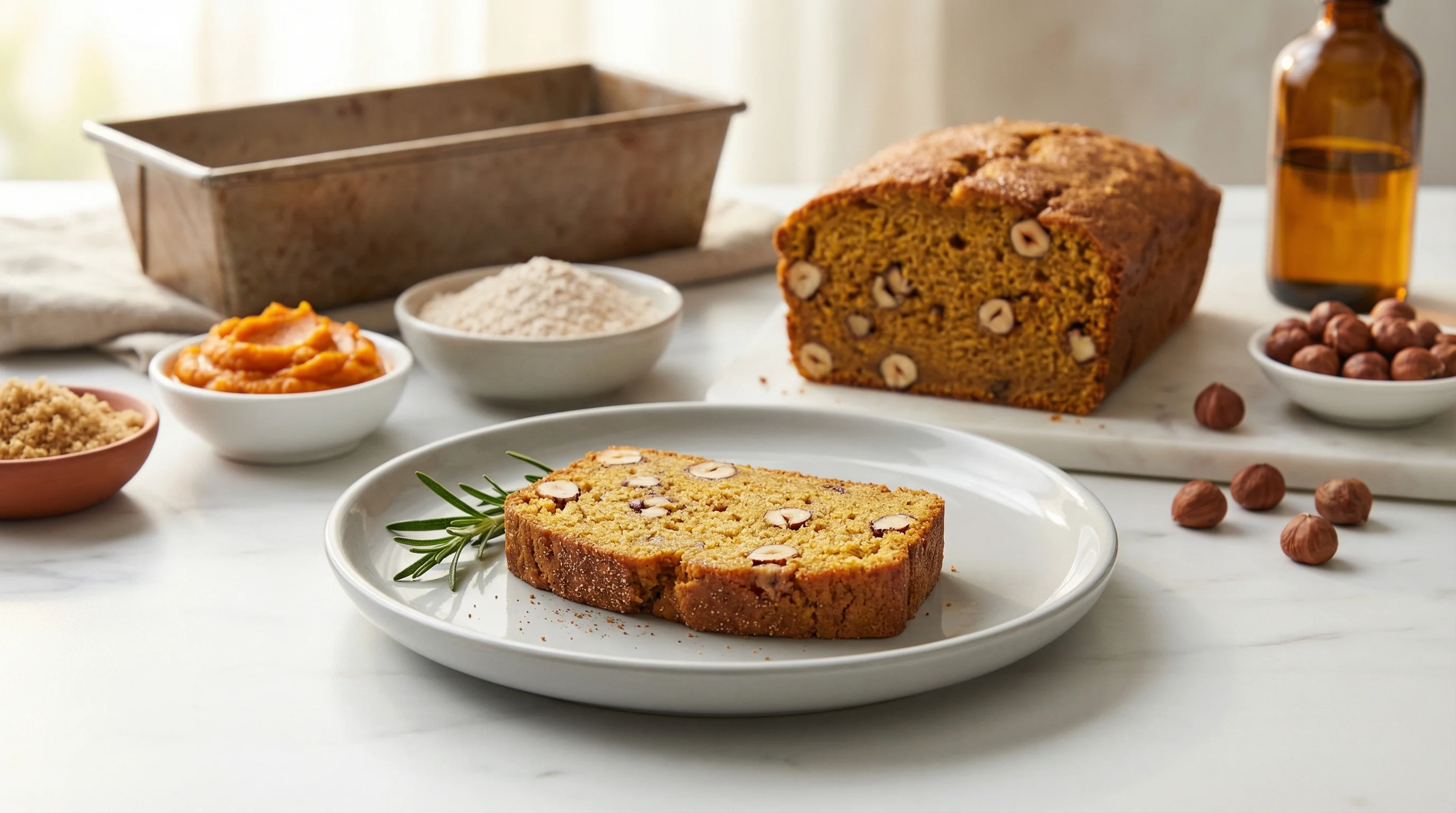 Low-Glycemic Spiced Pumpkin Hazelnut Loaf - Low Glycemic Recipe