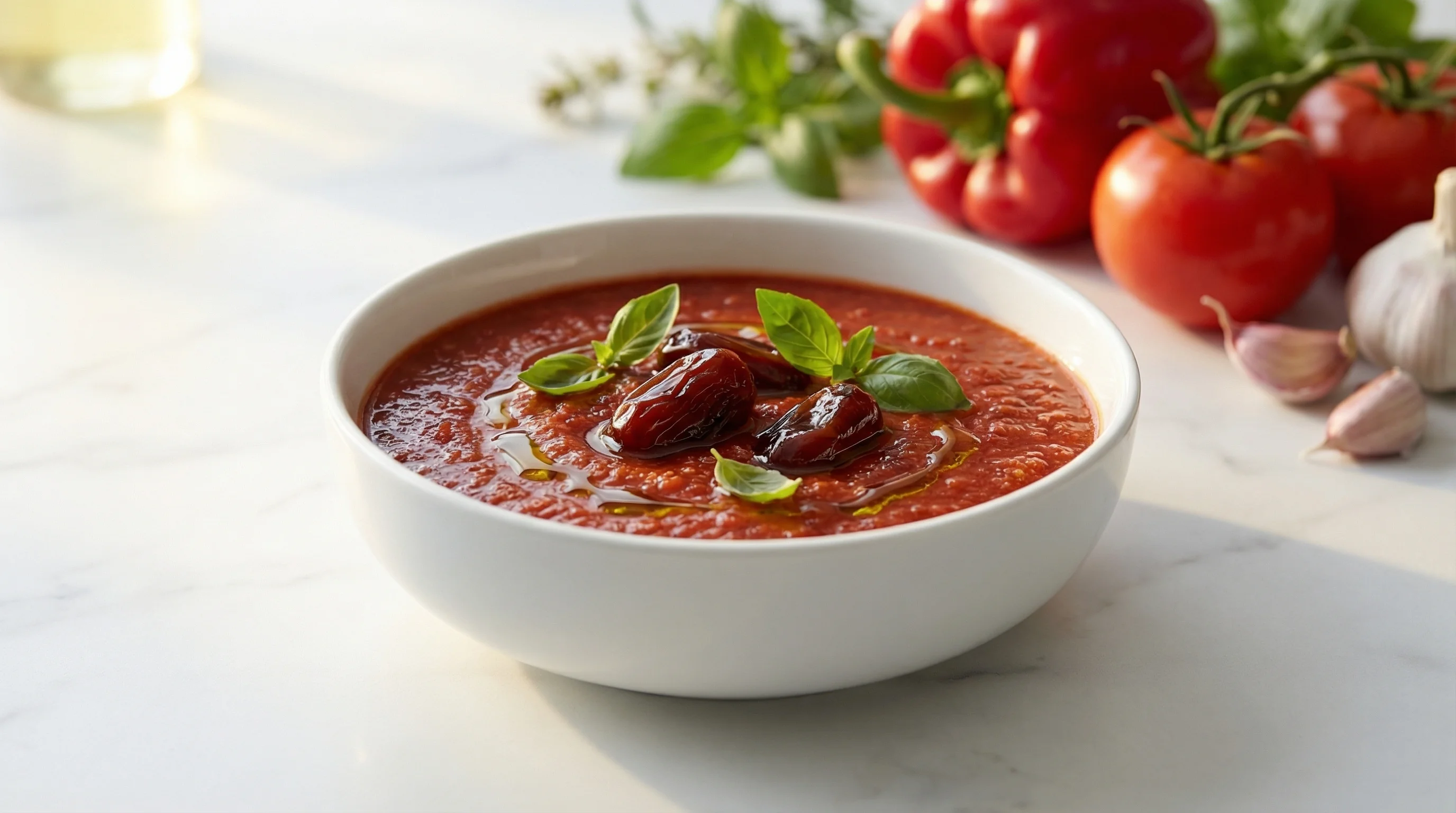 Chilled Spanish Gazpacho with Fresh Peppers - Low Glycemic Recipe