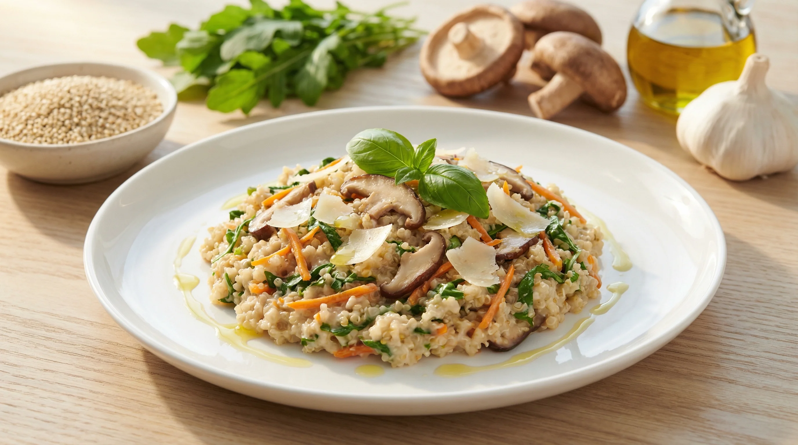 Low-Glycemic Quinoa Risotto with Arugula and Parmesan - Low Glycemic Recipe