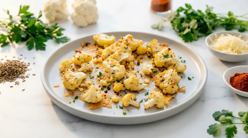 Low-Glycemic Roasted Cauliflower with Global Spice Variations - Low Glycemic Recipe
