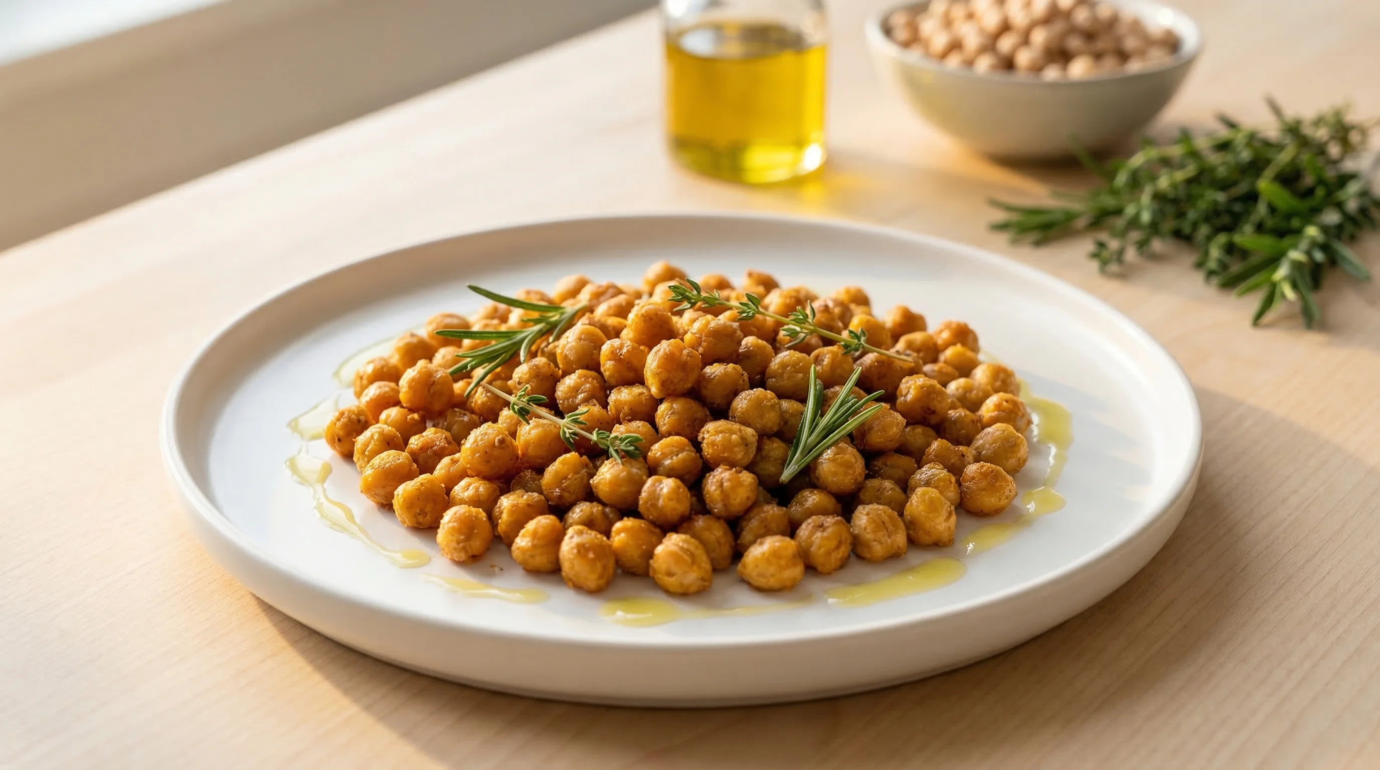 Crispy Roasted Chickpeas - Low Glycemic Recipe