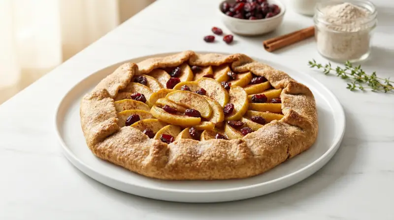Blood Sugar-Friendly Apple Cranberry Galette - Low Glycemic Recipe