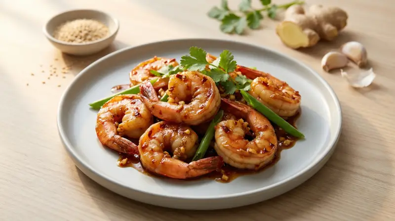 Low-Glycemic Sesame Ginger Shrimp - Low Glycemic Recipe