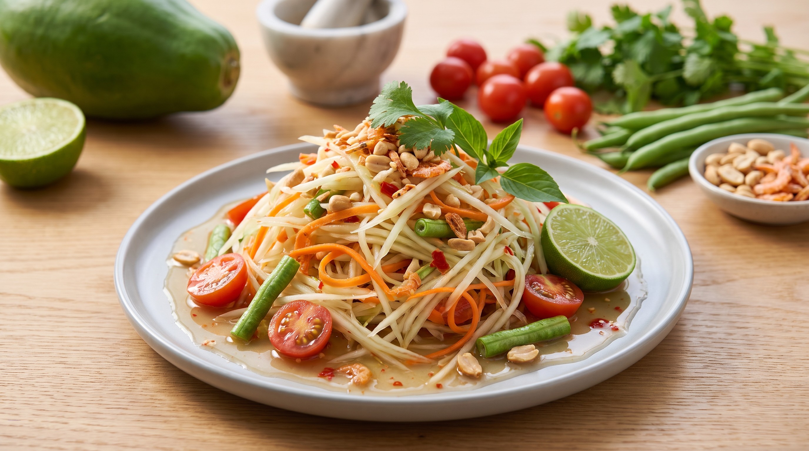 Som Tam — Green Papaya Salad - Low Glycemic Recipe