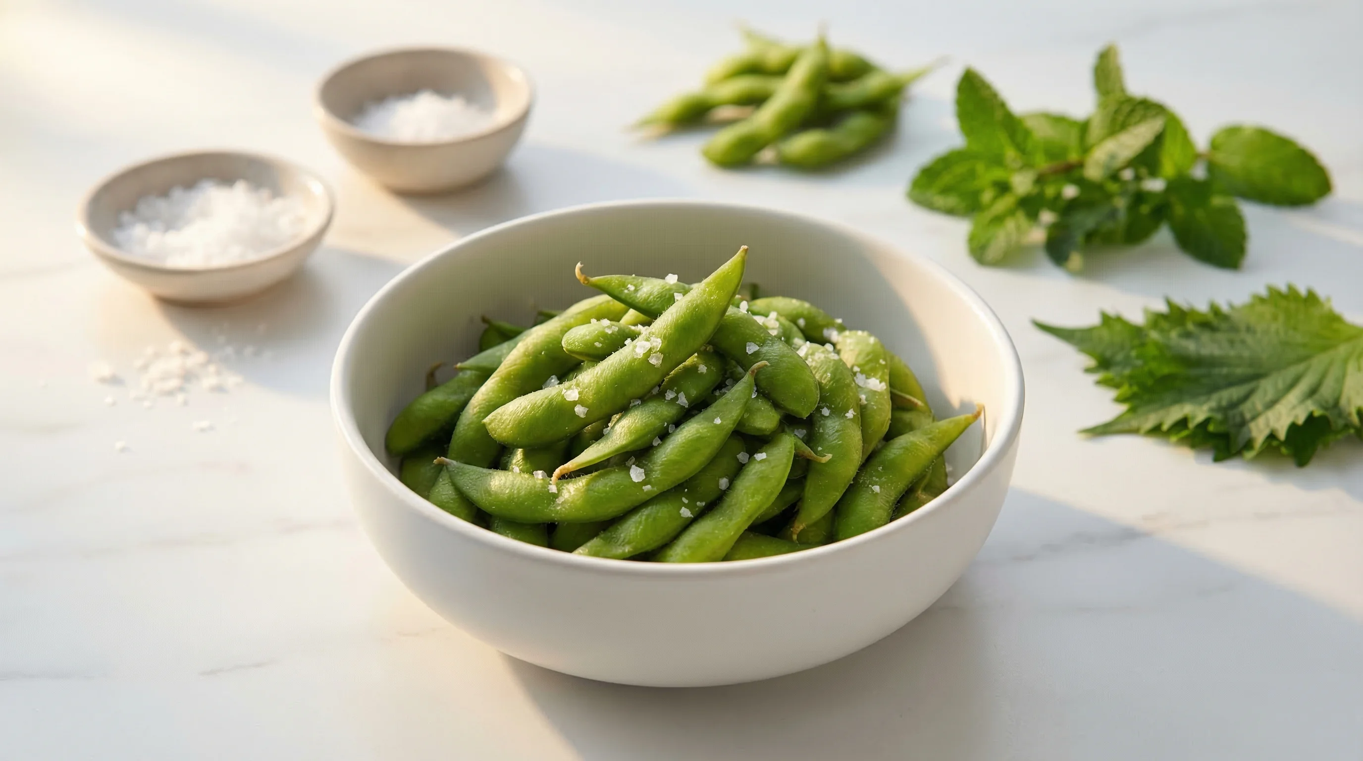 Steamed Edamame with Sea Salt - Low Glycemic Recipe