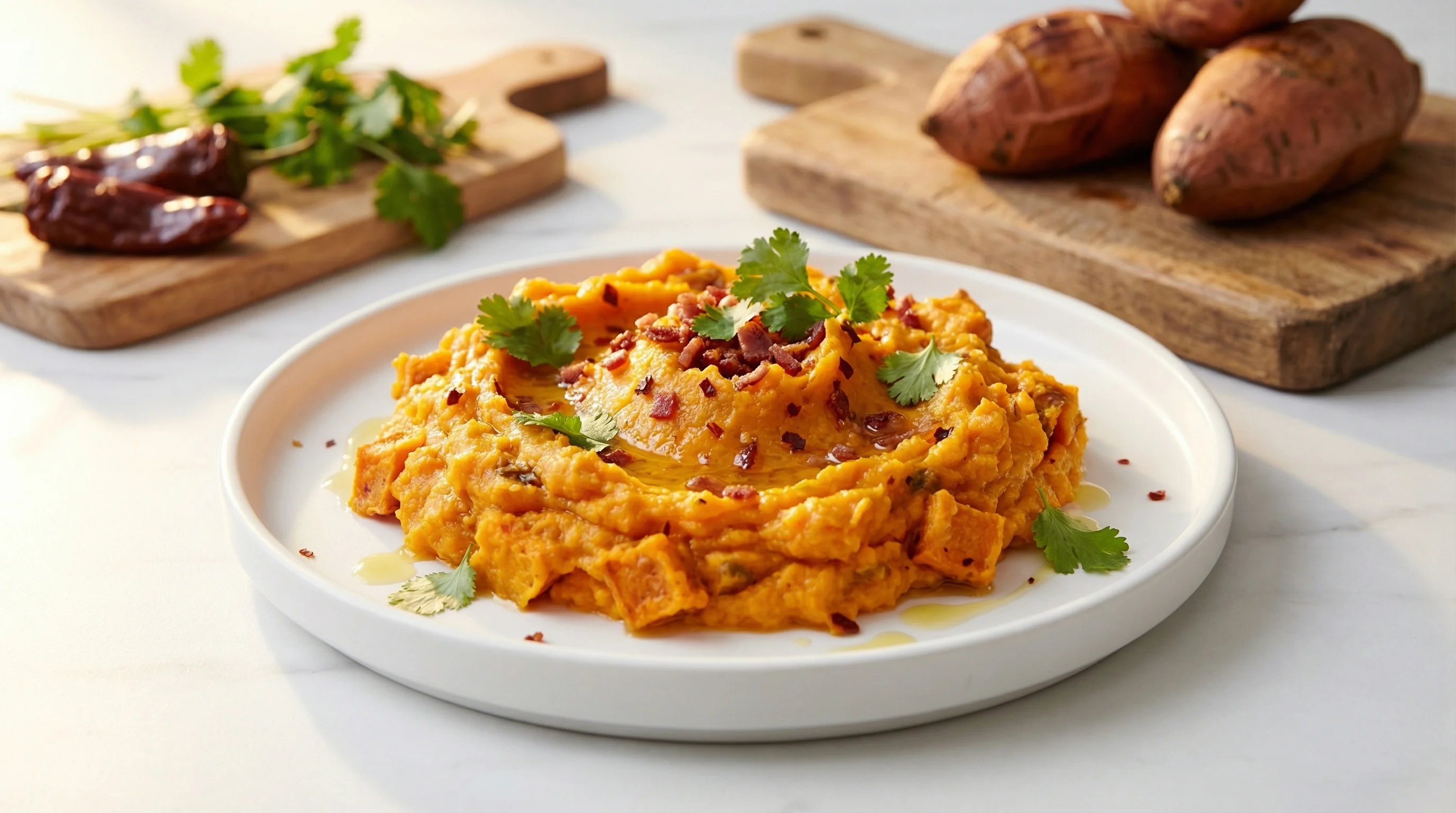 Roasted Sweet Potato & Chipotle Mash - Low Glycemic Recipe