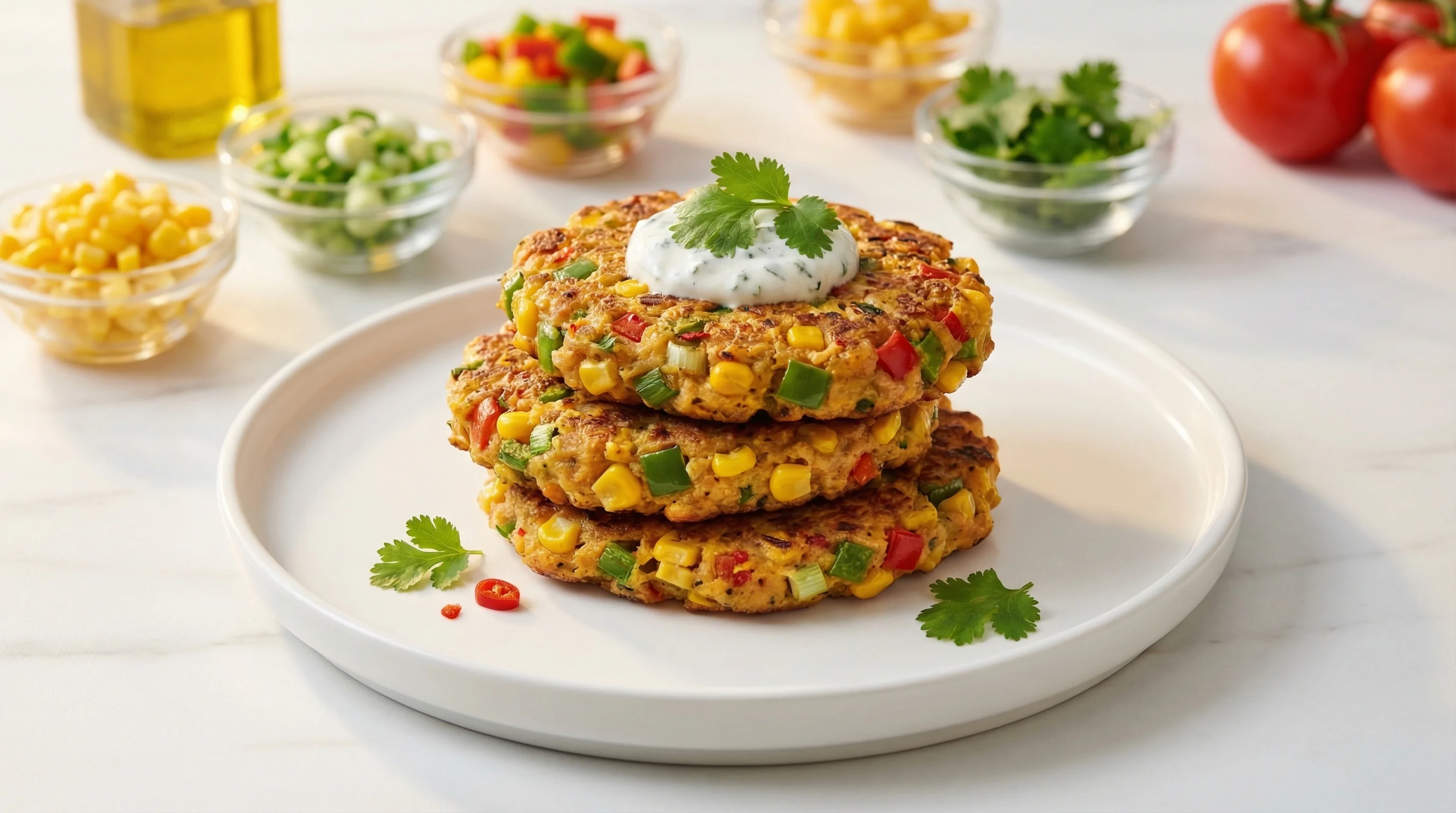Low-Glycemic Sweetcorn Fritter with Fresh Salsa - Low Glycemic Recipe