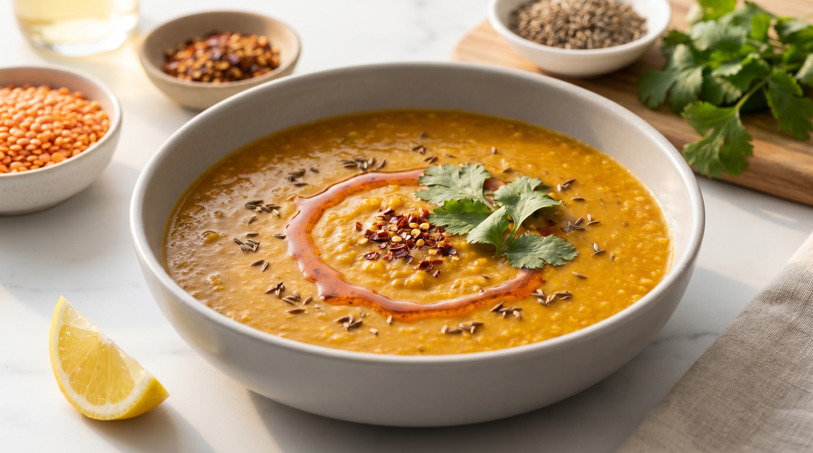 Tarka dal med røde linser og spisskummen - oppskrift med lav GI