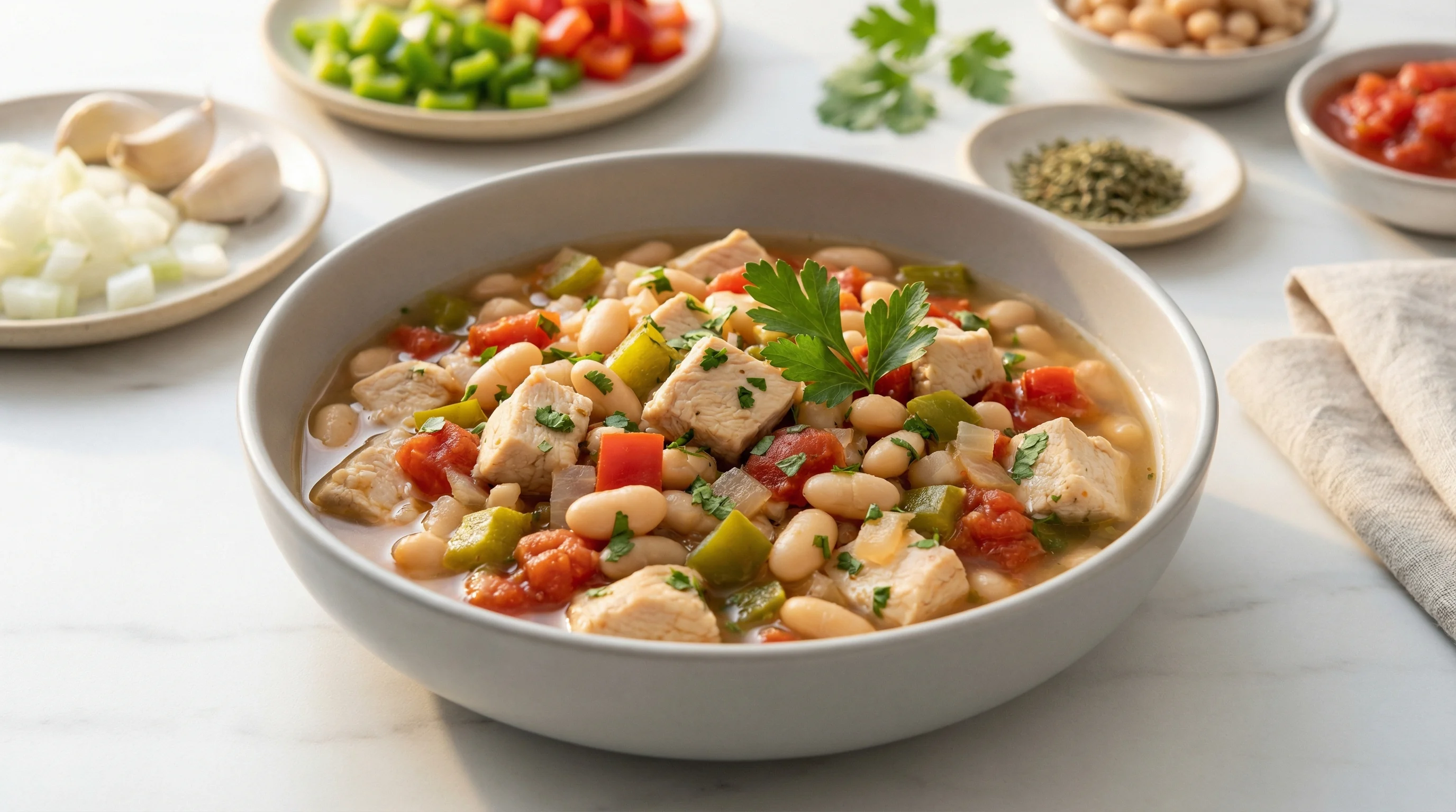 Low-Glycemic White Bean Chicken Chili - Low Glycemic Recipe