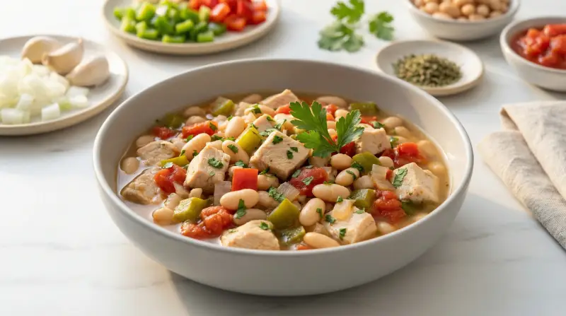 Low-Glycemic White Bean Chicken Chili - Low Glycemic Recipe